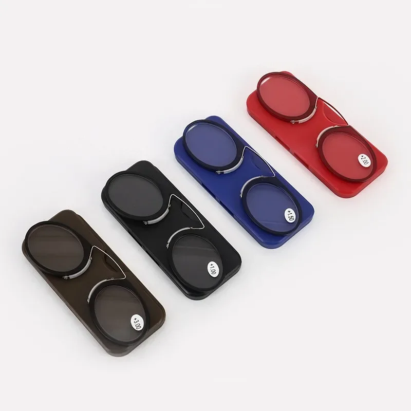 Portable Clip Nose Mini Reading Glasses Nose Clip Men Women Readers Prescription Legless 1.0 1.5 2.0 2.5 3.0 3.5 reading glasses