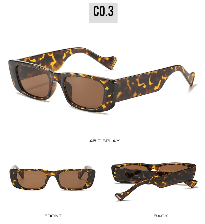 Modische rechteckige Sonnenbrille UV400 Candy Color Shades Trendige orange quadratische Unisex-Sonnenbrille für Männer und Frauen – Detail 7