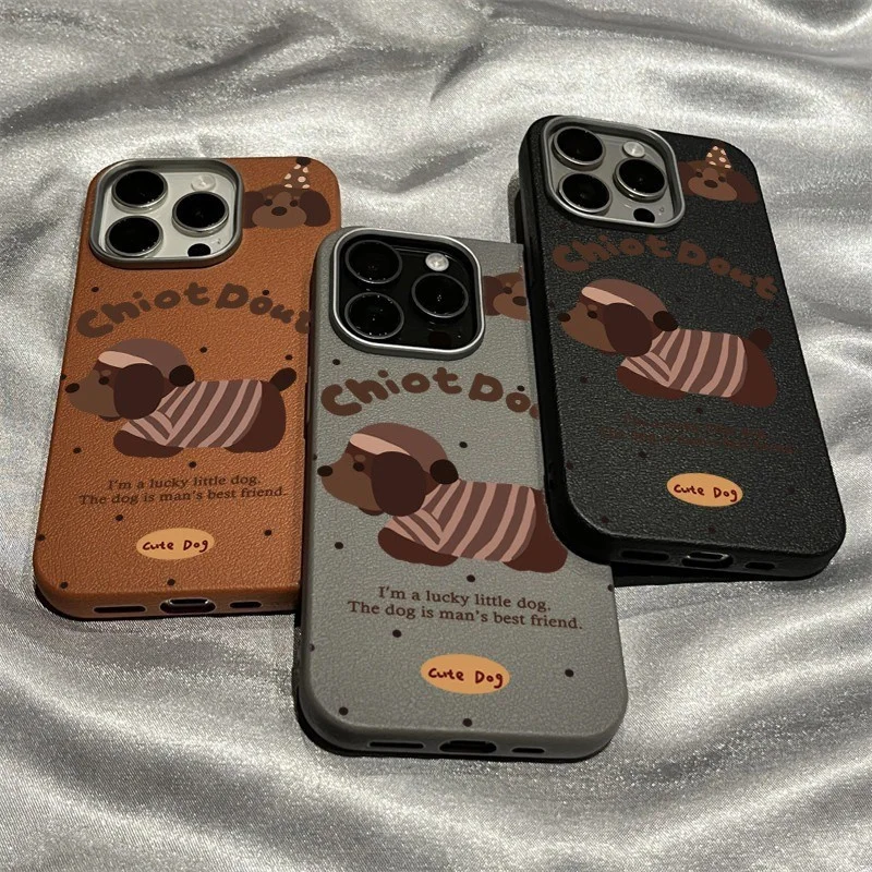 Korean Cute Puppy Print Soft Phone Case
