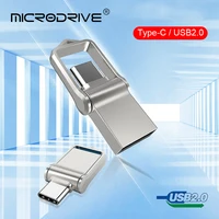 TYPE C USB Flash Drive OTG Pen Drive for Type C Android/PC 16GB 32GB 64GB 128GB 256GB USB Stick 2.0 2-IN-1 Pendrive 3