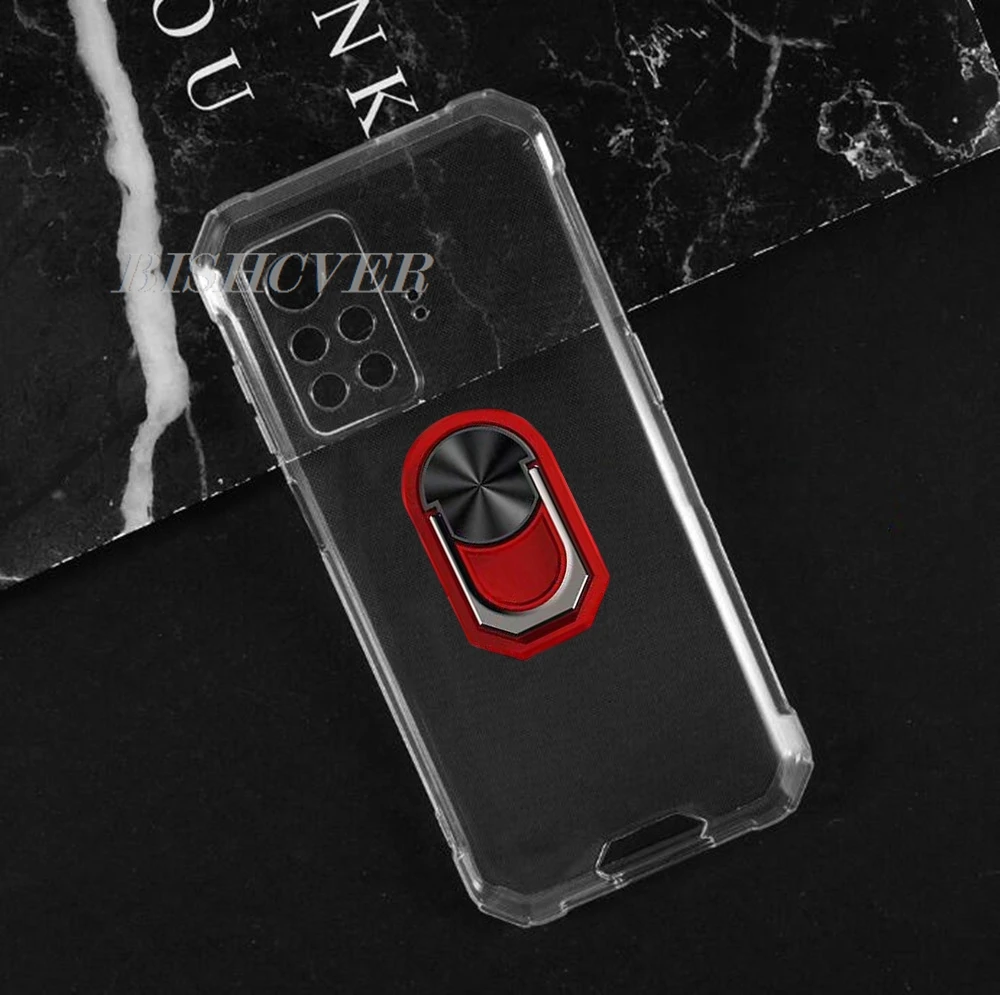 Shockproof Ring Holder For Blackview BV4800 6.56"BlackviewBV4800 BV 4800 Case Soft Silicone TPU Protective Holder Cover 2