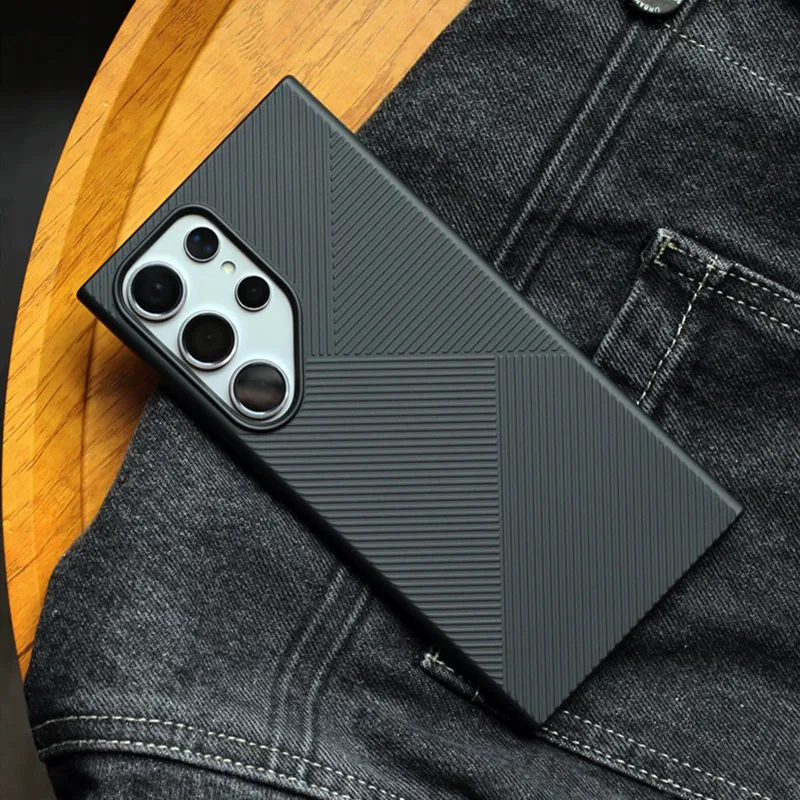 Ultra Slim Matte Hard Back Case with Anti-Fingerprint Frosted Stripe Cover