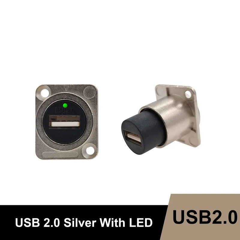 USB 2.0 silver LED