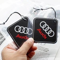 Luxury Car Logo Rear View Pendant Air Freshener Accessory (2Pcs Audi)