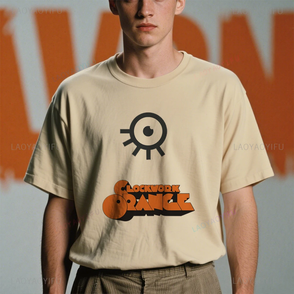 Vintage A Clockwork Orange Graphic Unisex Cotton T-Shirt - Fashionable Casual Wear