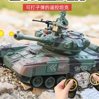 T-90 RC Tanks 2.4G Battle Tanks Launchable Cross-Country Tracked Remote Control Vehicle Charger Battle Toys Children Gift 2