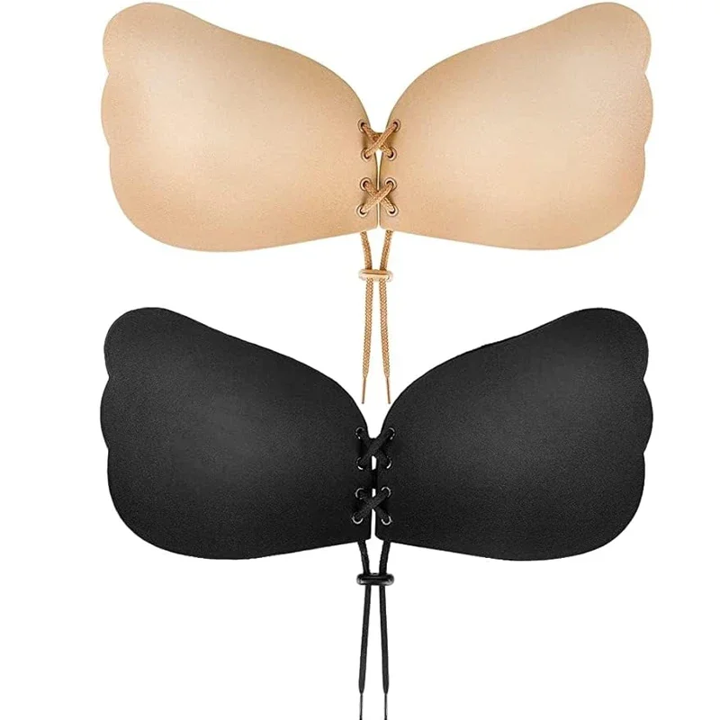 Stick Bra Strapless Push Up Bras Women Backless Lingerie Seamless Silicone Bralette Underwear Invisible Adhesive