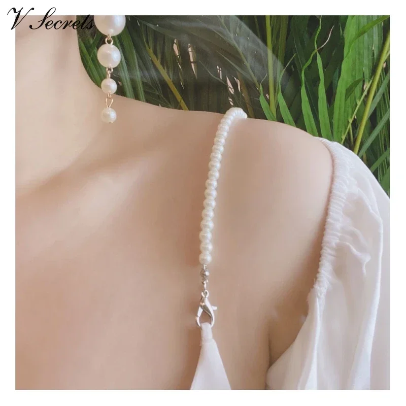

Bras Straps Brassiere Invisiable Adjustable Lenceria Straps Sexy Beauty Back Pearl Shoulder Strap Underwear Bra Accessories