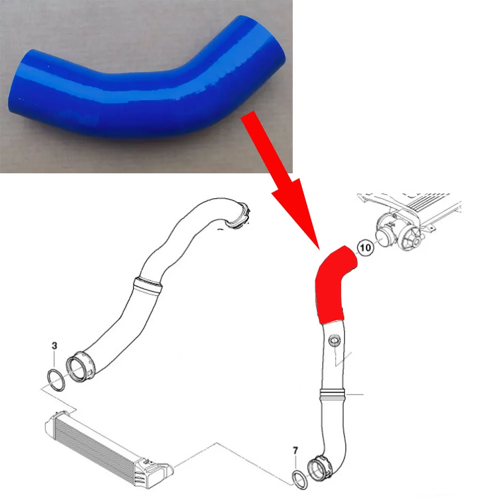 TURBO SCHLAUCH FÜR BMW E46 318D 320D 11617799397 11617791393 LADELUFTSCHLAUCH