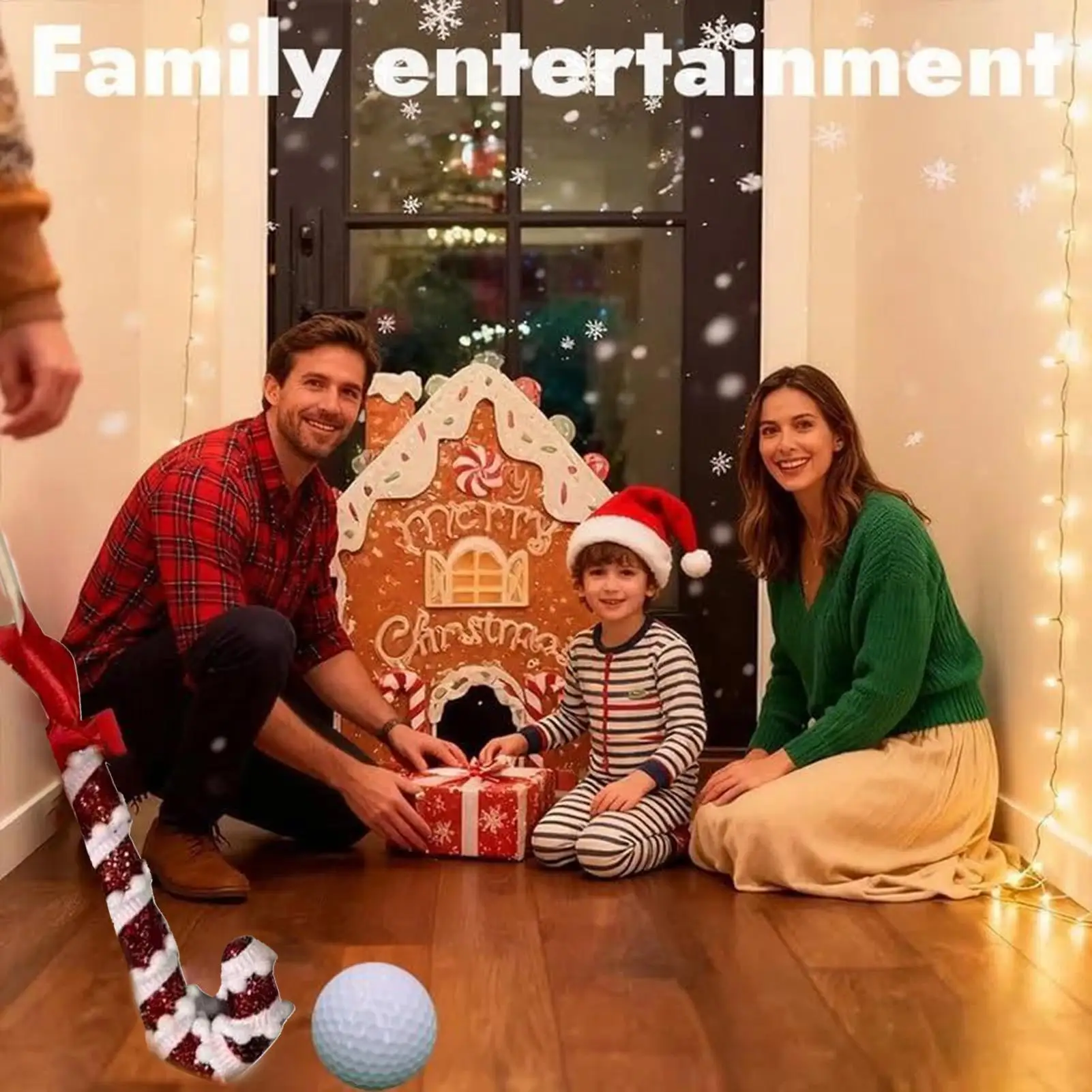 2026 new Gingerbread Golfs Game Set Mini Golfs Practice Set for Christmas Game Xmas Indoor Family Game for Kids Adults