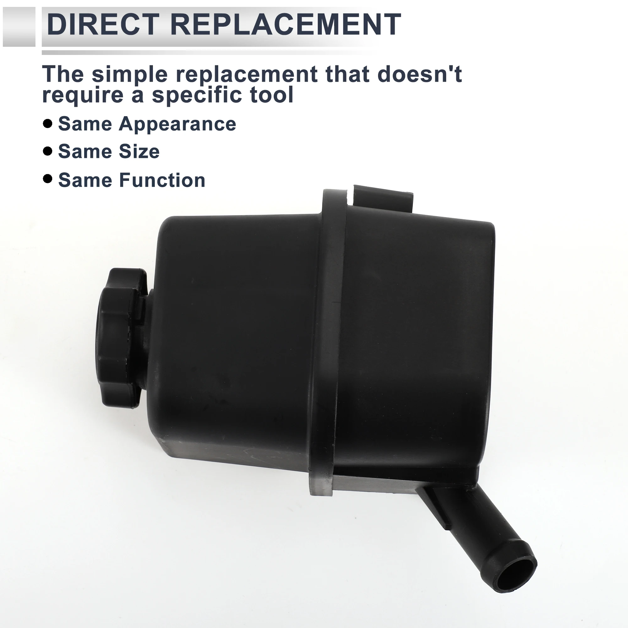 UXCELL Power Steering Reservoir for Chevrolet Camaro 2010 2011 2012 2013 2014 2015 No.92233427 1 Pc Black