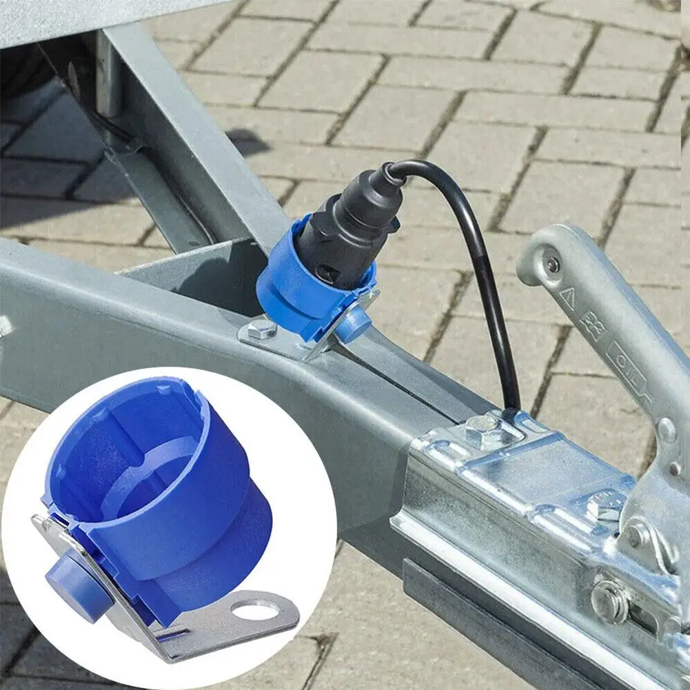 Trailer Plug Holder 1pcs Parking Cover Trailer Plug Holder For 7 And 13 Pin Trailer Plugs Connector Fixer Bracket For RV Truck Accessories