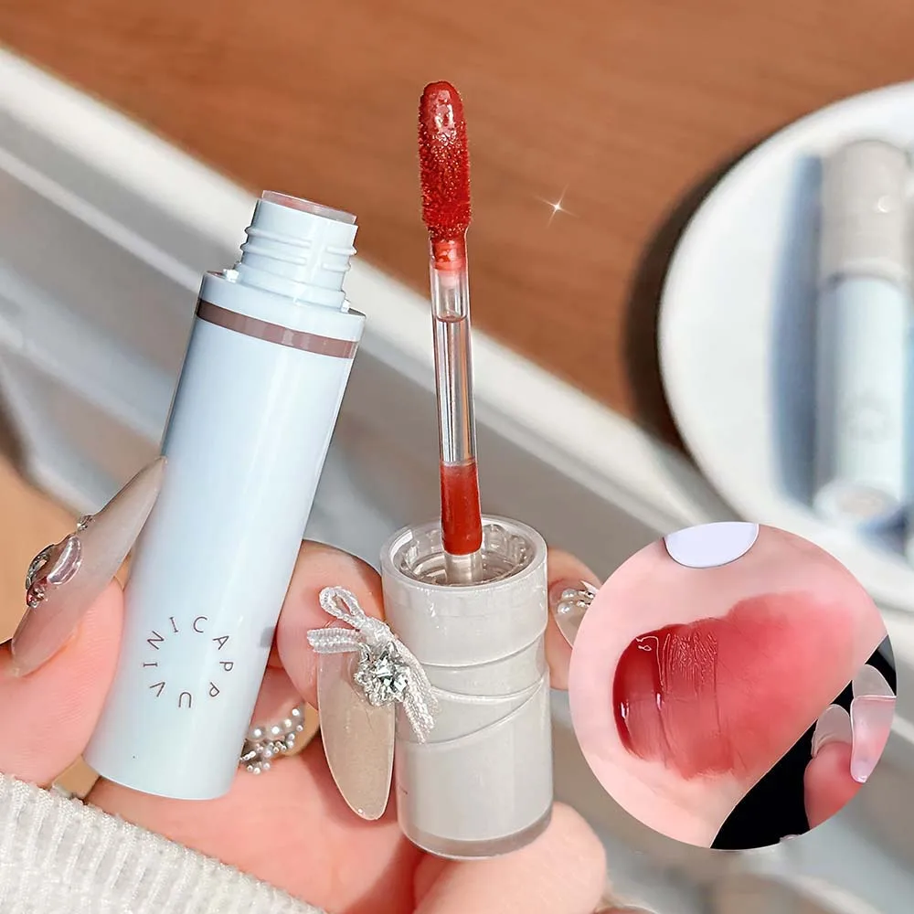 Hydrating Mirror Glossy Liquid Lipstick Reddish Brown Lip Tint_voghion.com