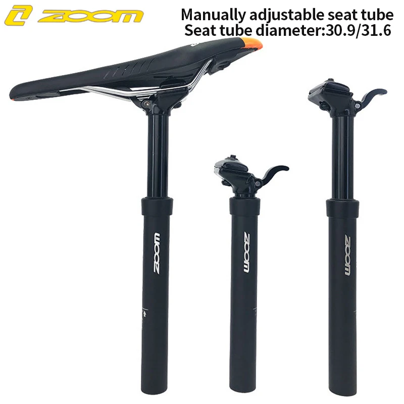 ZOOM Bicycle Seatpost Manual Lift Seat Tube 30.9mm 31.6mm MTB Bike Seat