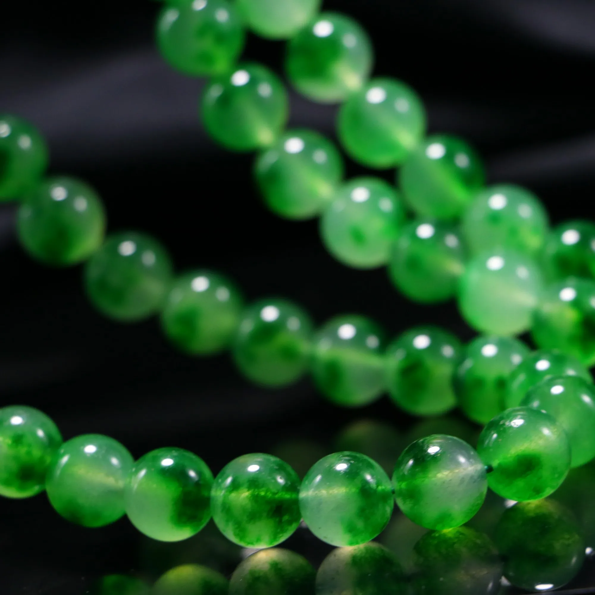 

12mm Natural Green Jade Bracelet Men Women Fine Jewelry Genuine Grade A Myanmar Jadeite Ice Floating Jade 108 Bead Mala Bracelet