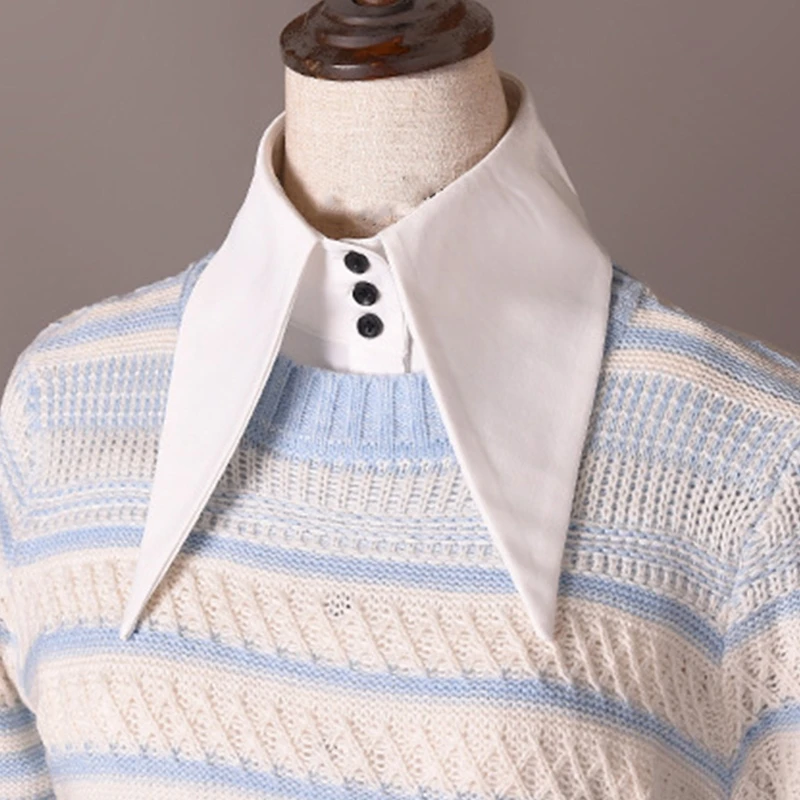 

Vintage Detachable Shirt White Fake Collar Women False Collar Lapel Blouse Top Collar Fall Winter Costume Accessories Retro