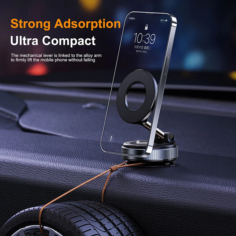 Xiaomi – support de téléphone magnétique sous vide, réglage multi-angles, conception à sucer magnétique forte, support de voiture pliable pour support de Navigation 2