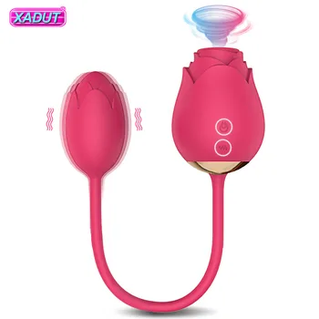 Rose Vibrator Toy Powerful Dildo Clitoris Sucker Vacuum Stimulator Vibrator Female Love Egg Sex Toy Adult Goods for Women 2022 1