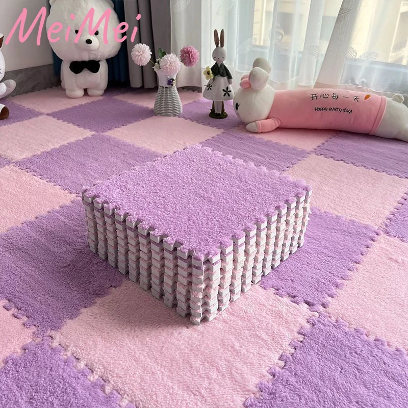 

2024 Eva Foam Puzzle Carpet 30X30CM Soft Plush Block Splicing Children's Mat Safe and Odorless Baby Toys Playmat for Living Room