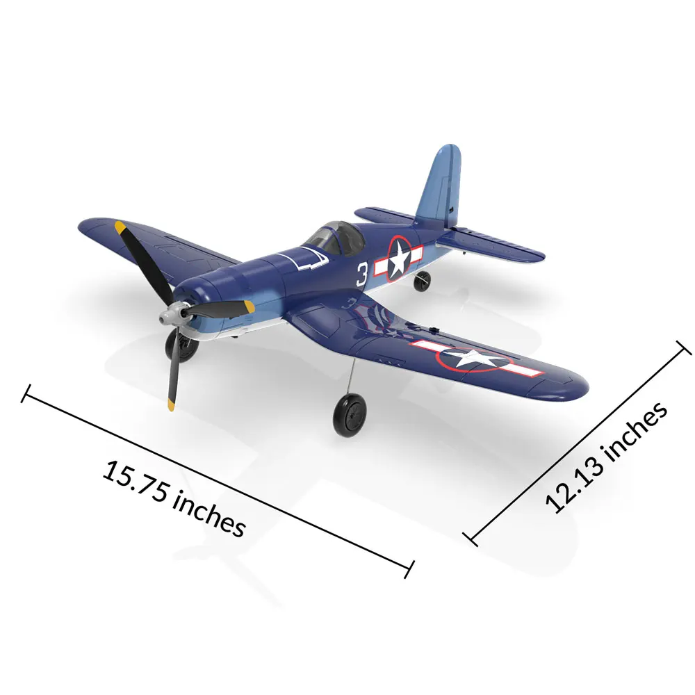 VolantexRC Mini F4U V2 EPP 400mm Wingspan 2.4G 4CH 6-Axis Gyro One Key Aerobatics XPilot Stabilization System RC Airplane Glider 5