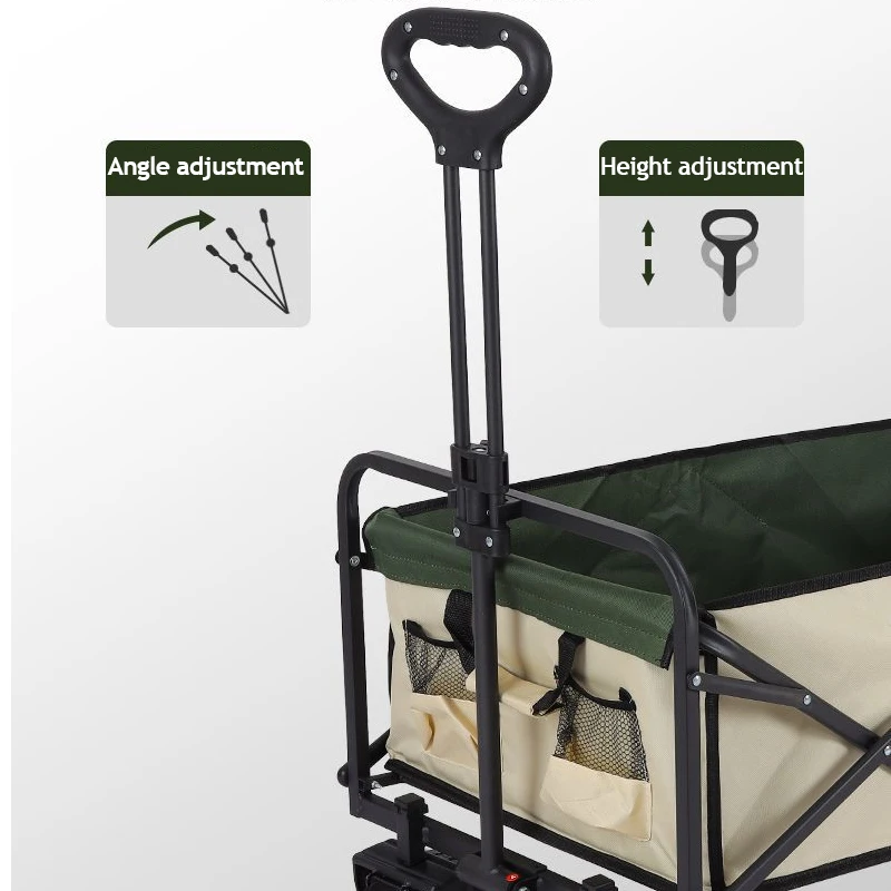 Outdoor Garden cart Camping Wagon Wheels Heavy Duty Folding Shopping Cart Large Foldable Beach Hand Cart Protable Market Trolley portable hand cart