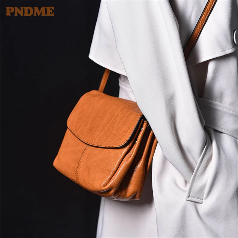 Casual simple outdoor organizer genuine leather women shoulder bag fashion luxury high quality real cowhide party crossbody bag