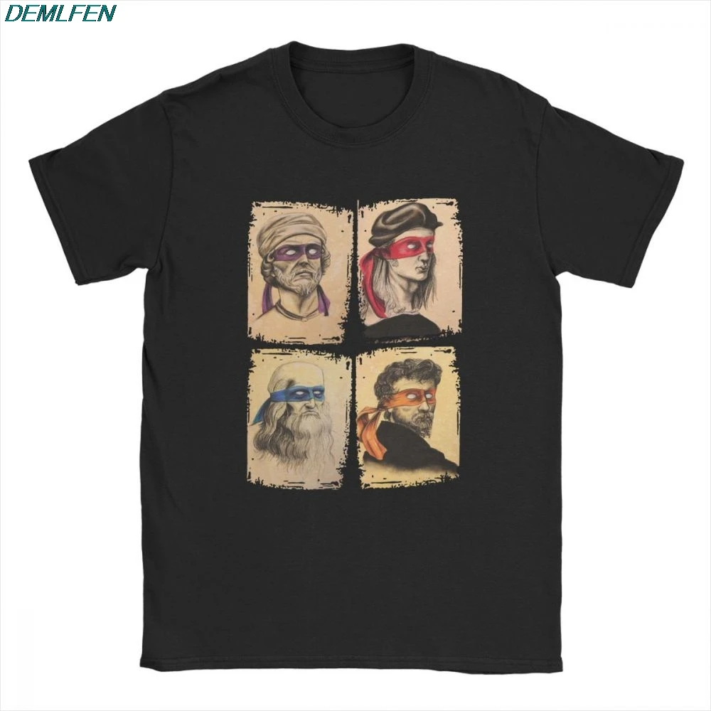 Men's Mutant Turtle Graphic Tee - Humorous Cotton Short Sleeve T-Shirt