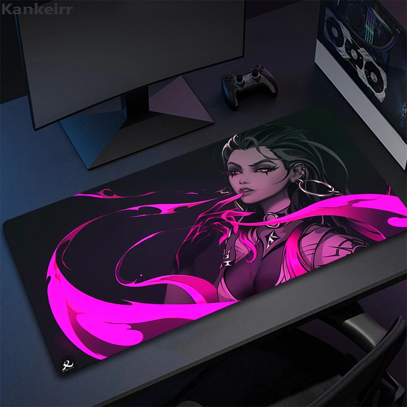 Valorant-grande Anime dos Desenhos Animados Mouse Pad Bonito Gaming Mousepad Gamer Desk Protector Acessórios para pc Teclado Mat - Imagem 6