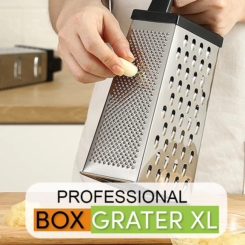 4 Sides Box Cheese Grater Peeler Stainless Steel Vegetable Slicer Handheld  Parmesan Cheese Food Shredder Chooper Kitchen Gadget - AliExpress