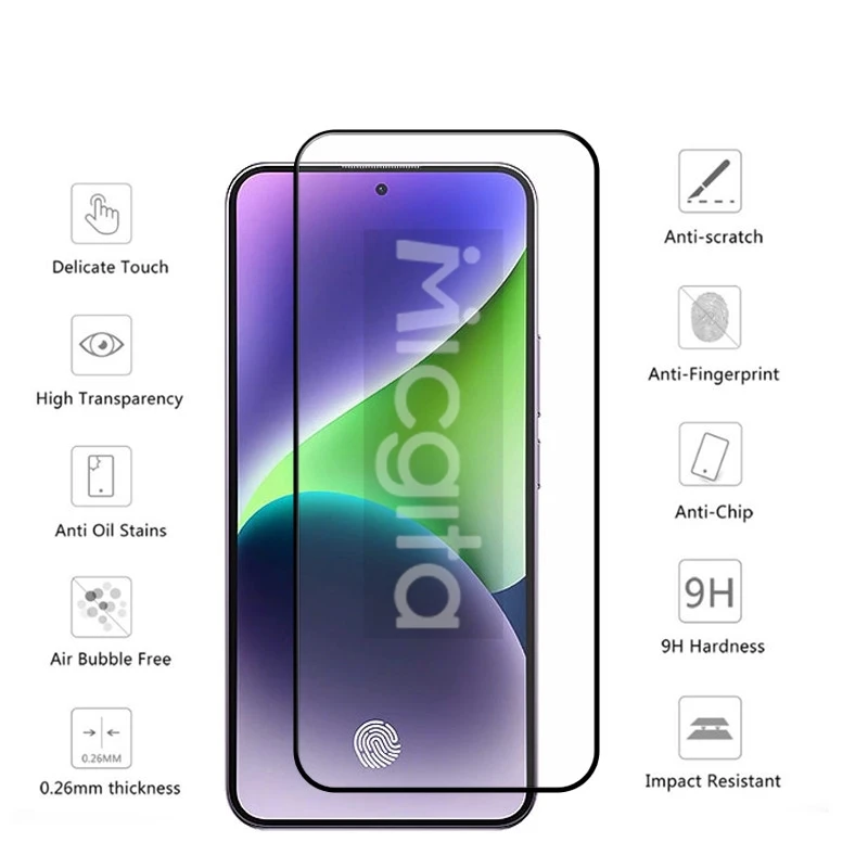 Premium Full Coverage Tempered Glass Screen Protector - 9H Anti-Scratch Front Film, Available in Multiple Quantities