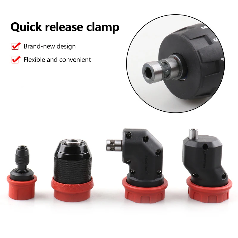 1pc Quick-Release Drill Conversion Chuck For 6.35mm Hex Bits Compatible With Corded And Cordless Electric Drills