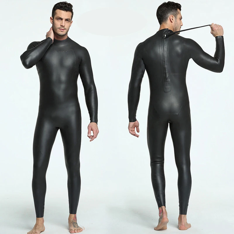3MM Men Women Triathlon Wetsuit CR + Super Elastic Neoprene Free Diving Suit Keep Warm Open cell Swimming Suits One-piece Wetsuit