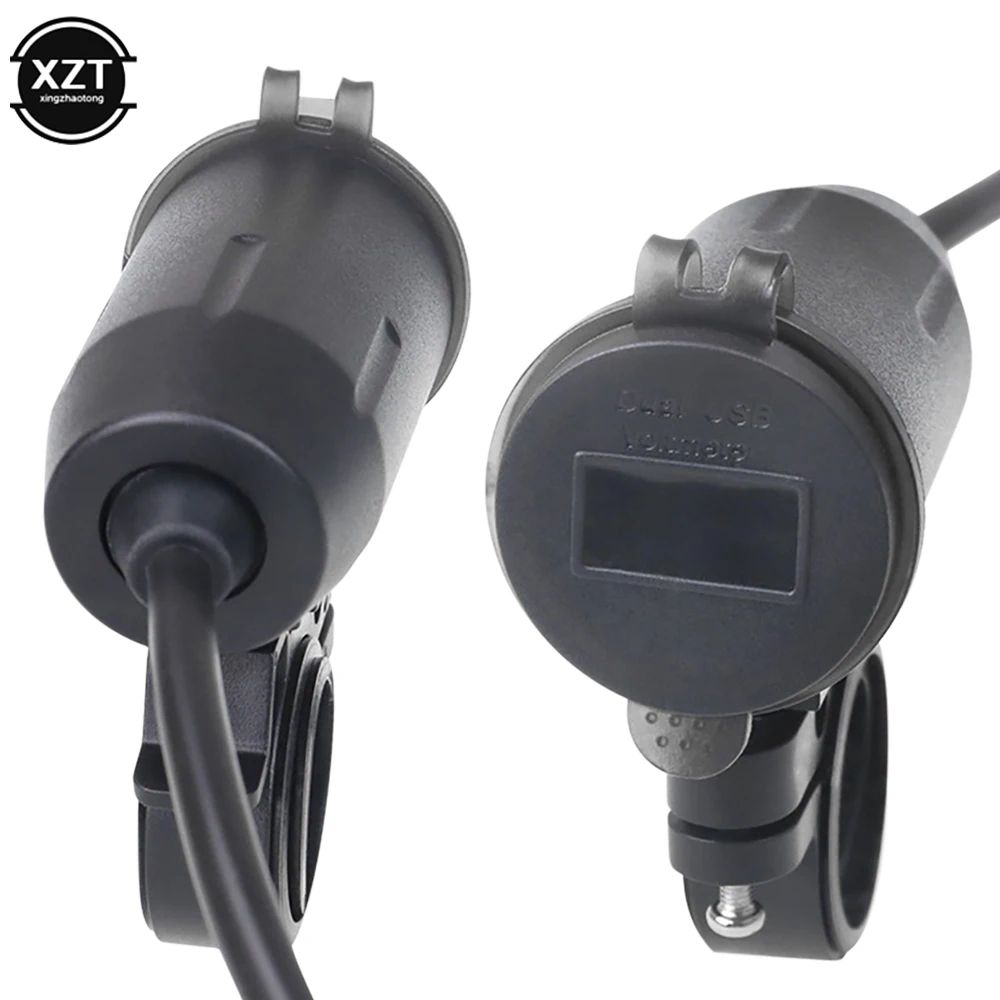 NEUE Motorrad Geändert Ladegerät Dual USB QC 3,0 LED Voltmeter Display Dual USB Ladegerät Buchse Motorc Teile Änderung Zubehör – Detail 3
