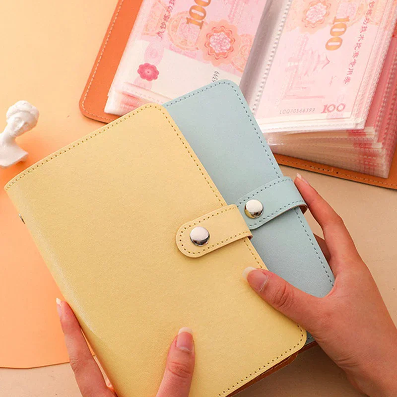 새로운 할인 100개 봉투 돈 절약 재사용 가능 커플 저축 노트북 저축 바인더 예산 절약 챌린지 북