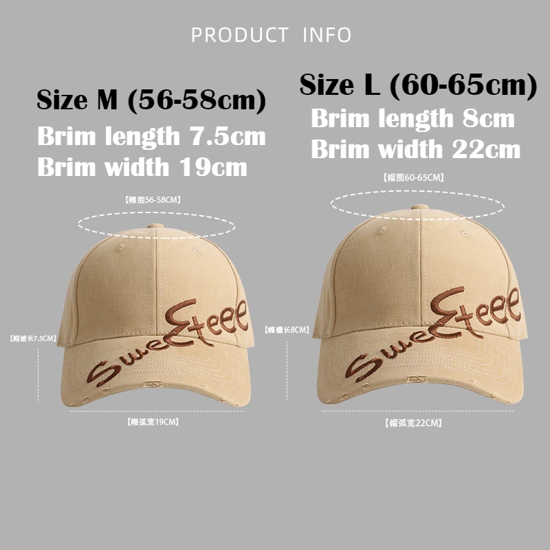 XXL OverSize Baseball Caps Letters Big Head Soft Cotton Extra Large Size Women's Low Profile Golf Hats Big Size Caps For Men