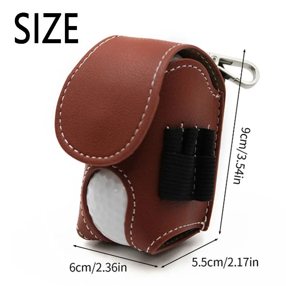 Borsa Portatile per Palline da Golf in Pelle PU Impermeabile, Porta Palline da Golf da Cintura Leggero e Mini per Esterni - immagine 5