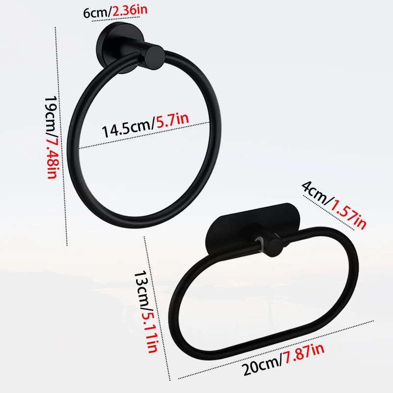 Stainless Steel Self Adhesive Towels Holder Bathroom Towel Ring Wall Mounted Hand Towel Rails bathroom towel ring,bathroom towel holder