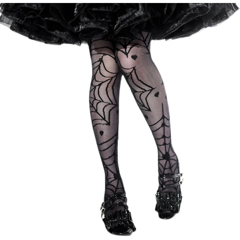 Lolita Stockings Women Summer Mid-Calf Spun Glass Ultra-Thin Knee Socks Japanese Style Lace Socks Black Skinny Compression Socks