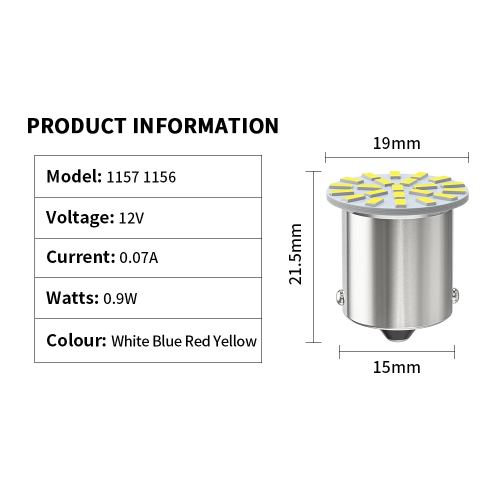 10pcs 12V/24V LED 전구 1156 BA15S R5W R10W 1157 BAY15D 3014 22 SMD 트럭 방향 지시등 주간 러닝 램프 6000K 화이트