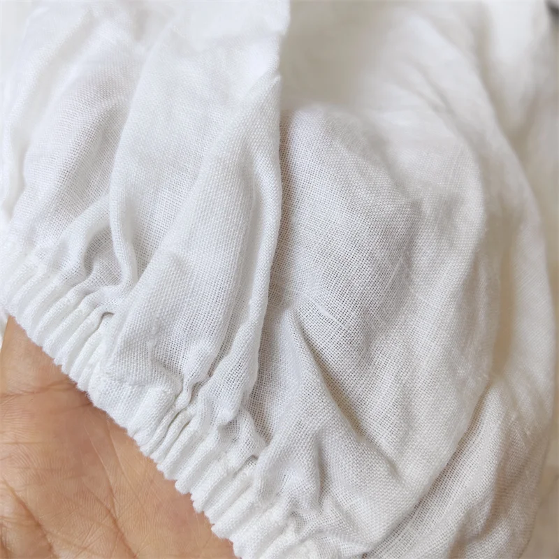 Pure Linen Mattress Protector Cover, Elastic Fitted Sheet, Bed Protection Pad, Queen, King Size, Double Bed, 90 cm, 180cm 6