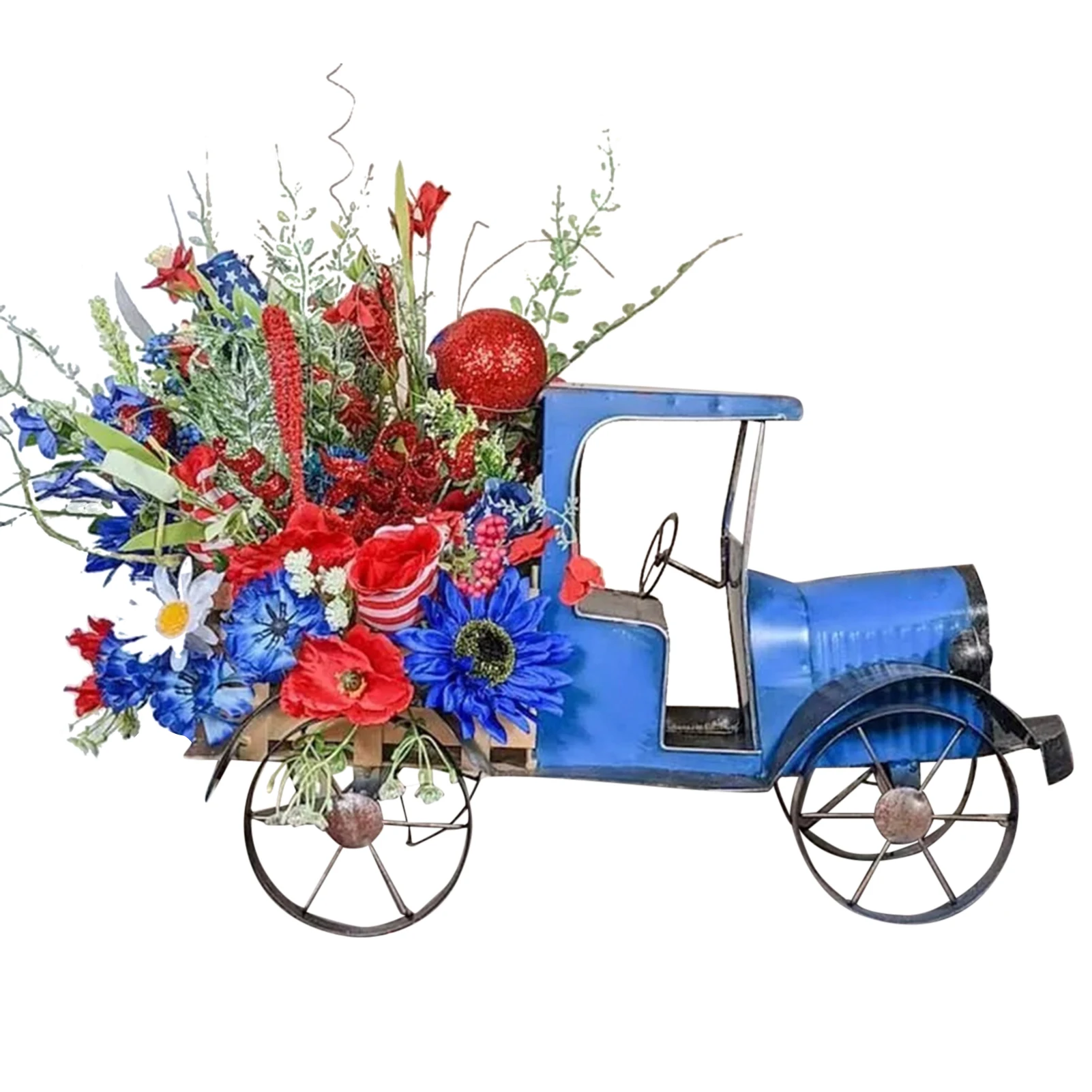 

Винтажные патриотические украшения для грузовика День Независимости металлический Грузовик Красный велосипед