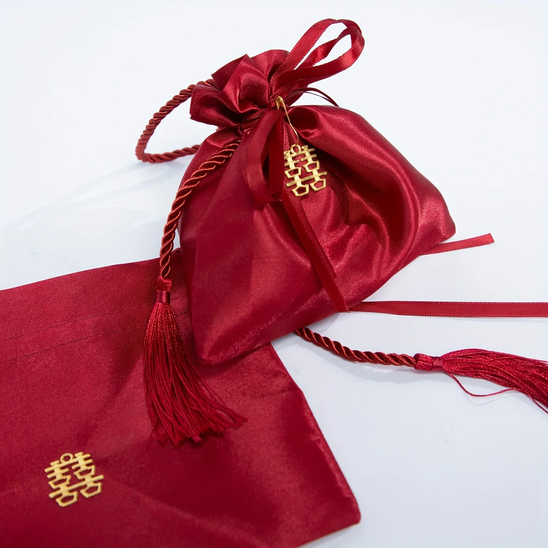 5pcs/set - Chinese style wedding candy bag wedding candy bag gift box engagement gift