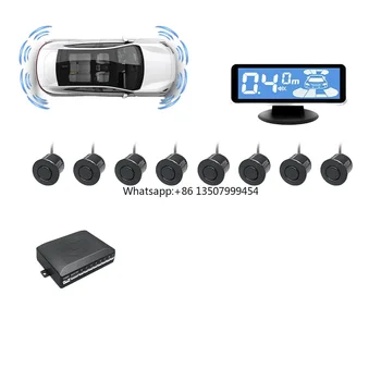 Reversing Radar Car Parking Sensor Kit with 8 Front/Rear Sensors 360 Degree Monitoring System Universal 1 Year Warranty