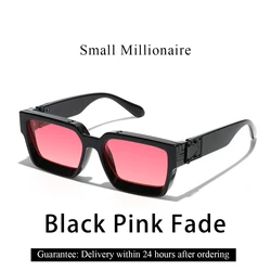 Ruiao Retro Black Luxury Square Sunglasses (Ships within 24h)
