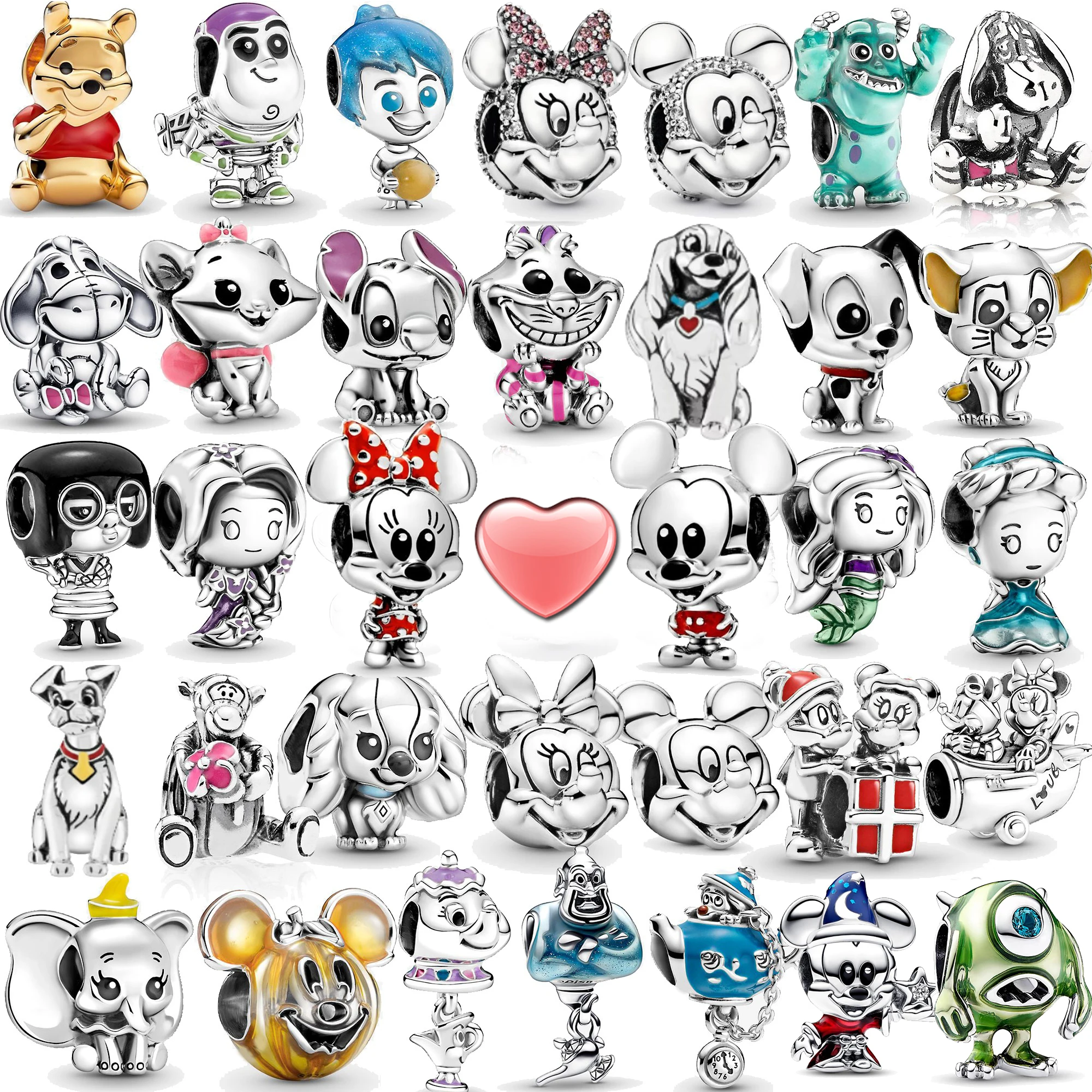 2024 new Disney Charms sterling silver 925 jewelry bag Beads Suitable For 925 Original Bracelet charm for jewelry making 2