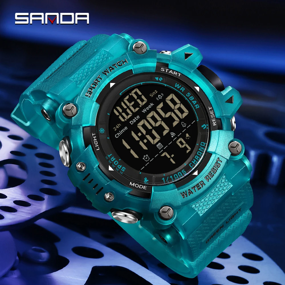 SANDA Stylish Multi-Function Waterproof Sports Watch