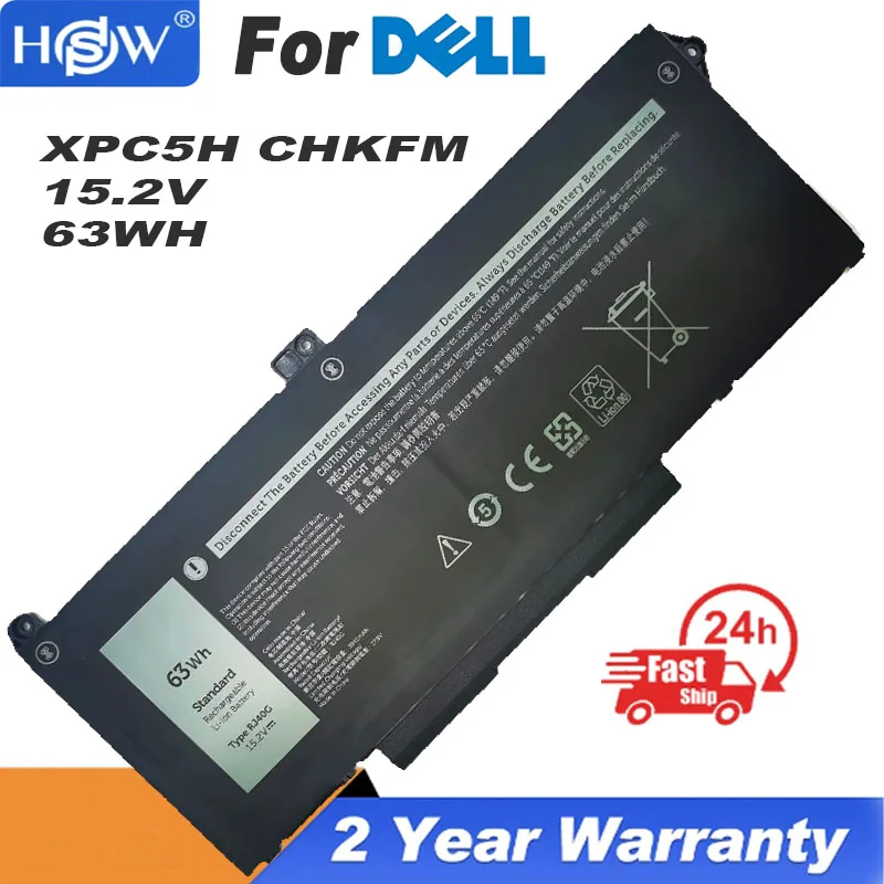 

15.2V 63Wh RJ40G Battery for Dell Latitude 14 5420 15 5520 3560 XPC5H CHKFM FDTCY 9D3YW 758J7 WY9DX M033W 4ICP5/57/79