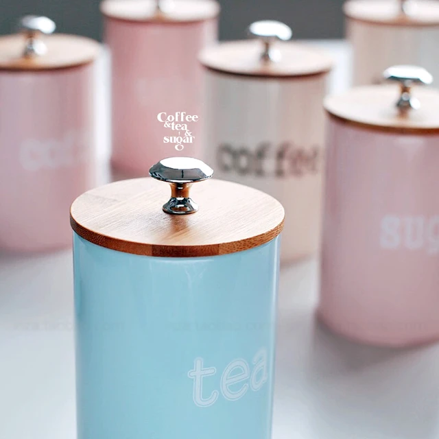 Set 3 Tea Coffee Sugar Kitchen Storage Canister  China Tea Coffee Sugar  Canisters - Storage Bottles & Jars - Aliexpress