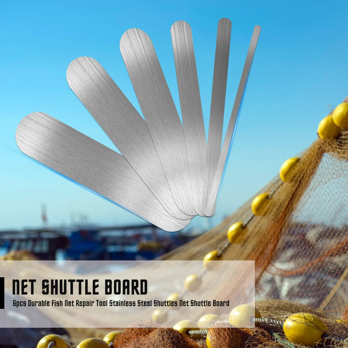 

Fishing Line Equipment Repair Needle Stainless Steel Woven Board Ruler Patch Net Shuttle