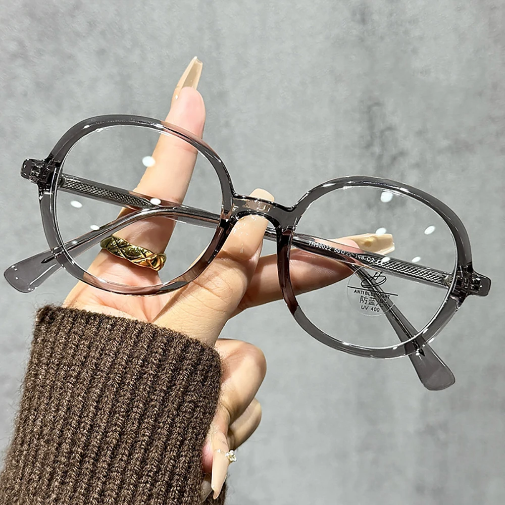 Round Frame Glasses Fashionable Fashion Glasses Anti-Blue Light Glasses Lightweight For Daily Wear Women Gaming